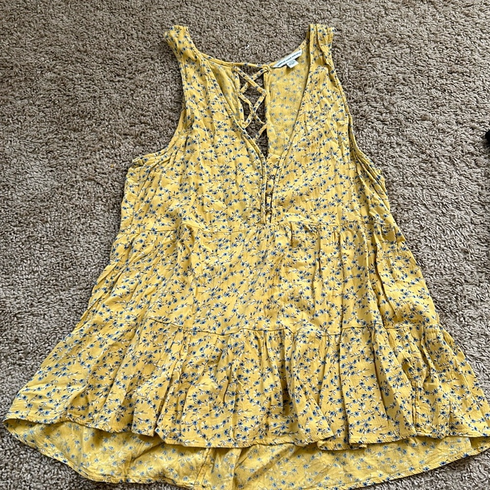 American Eagle Floral Flow Top, Size US L